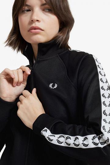 Fred Perry Taped Track Naisten Takki Mustat | FI 1133QMAZ